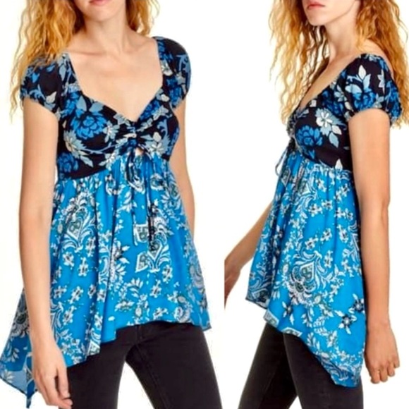 🌺🎉HP🎉🌺 NWT Free People La Bamba Babydoll Top - Picture 6 of 14